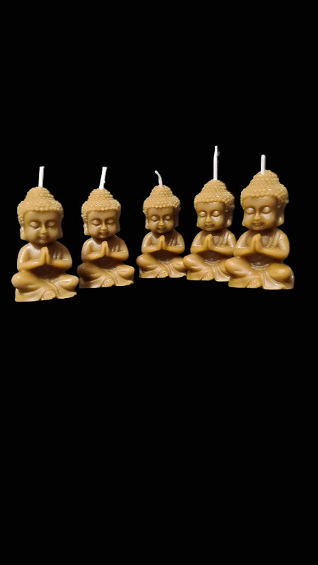 Figura de budita de cera natural de abejas