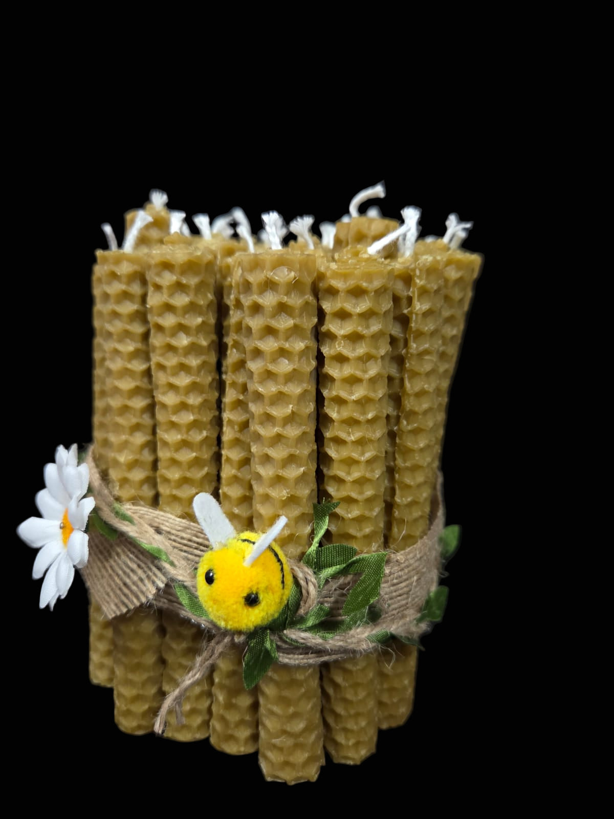 24 velas de cera de abejas natural de miel