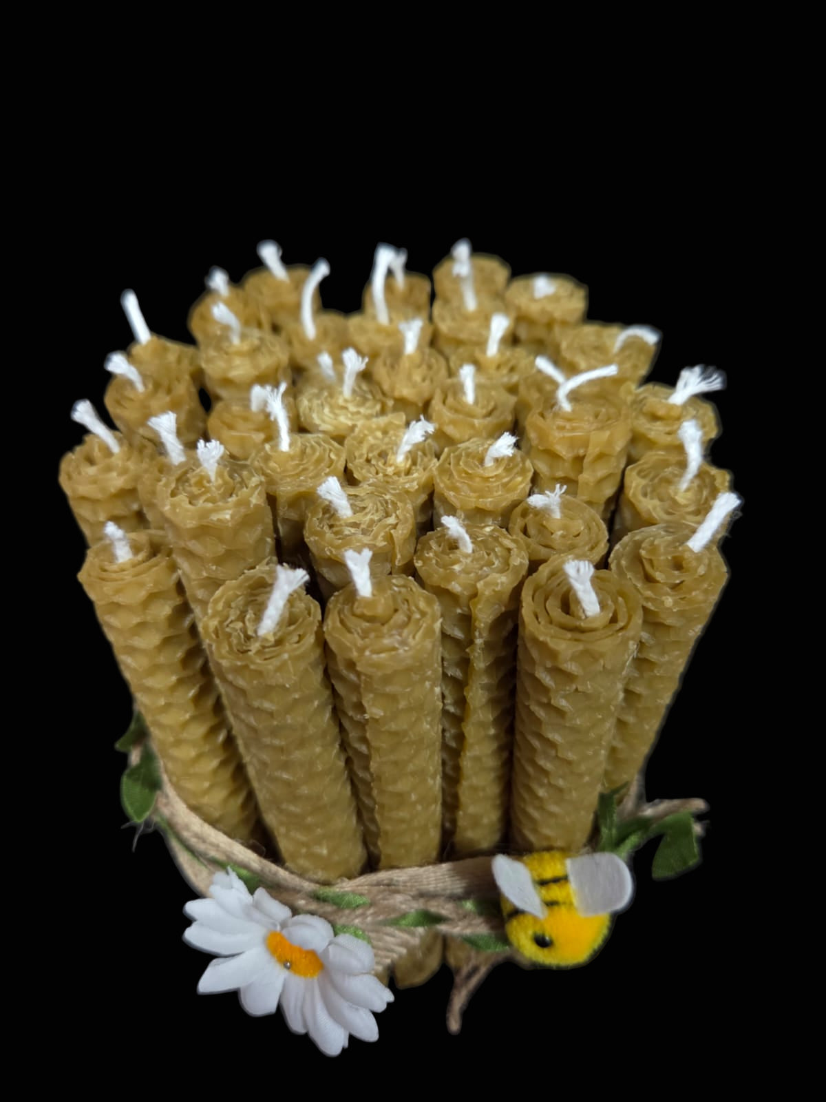 24 velas de cera de abejas natural de miel