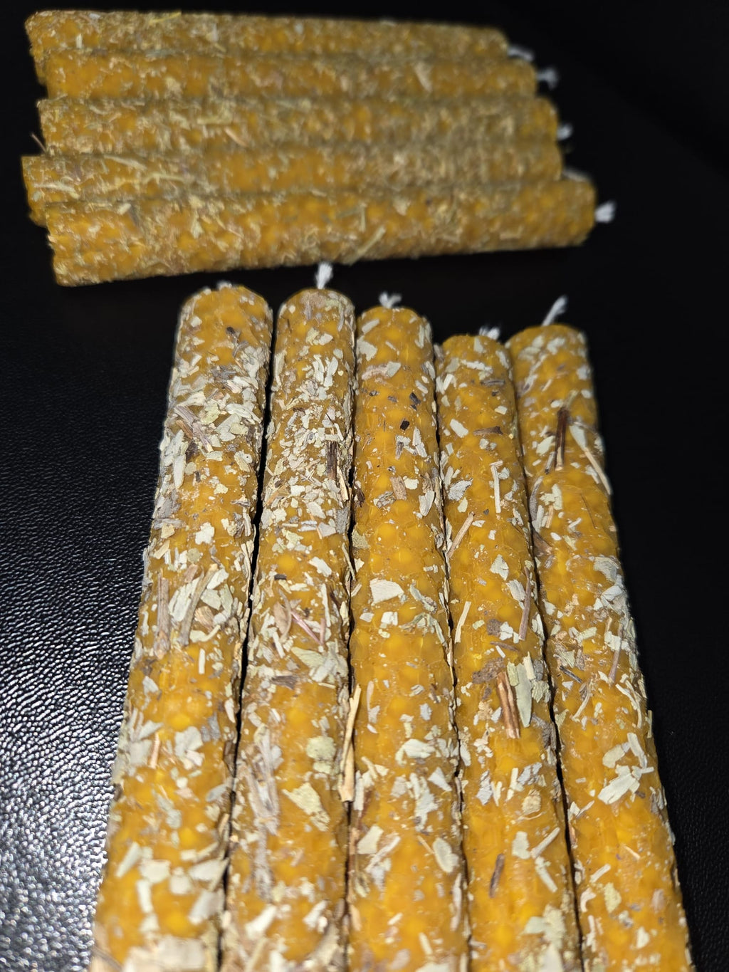 10 velas ritualizadas, de ruda y salvia, cera virgen abejas