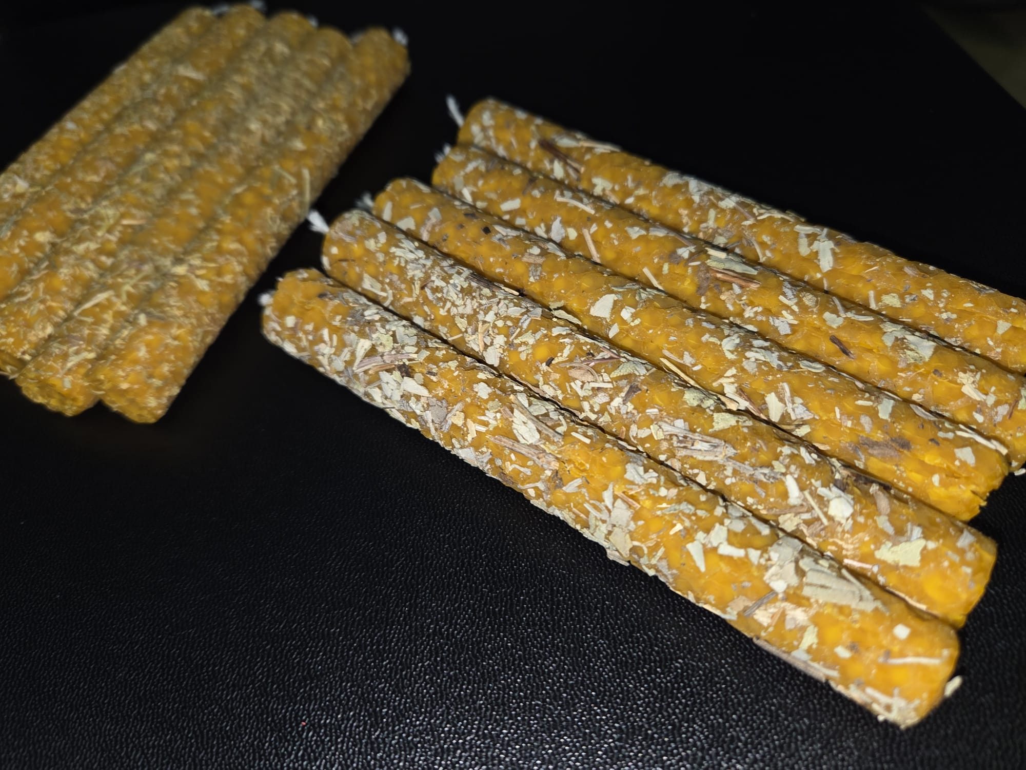10 velas ritualizadas, de ruda y salvia, cera virgen abejas