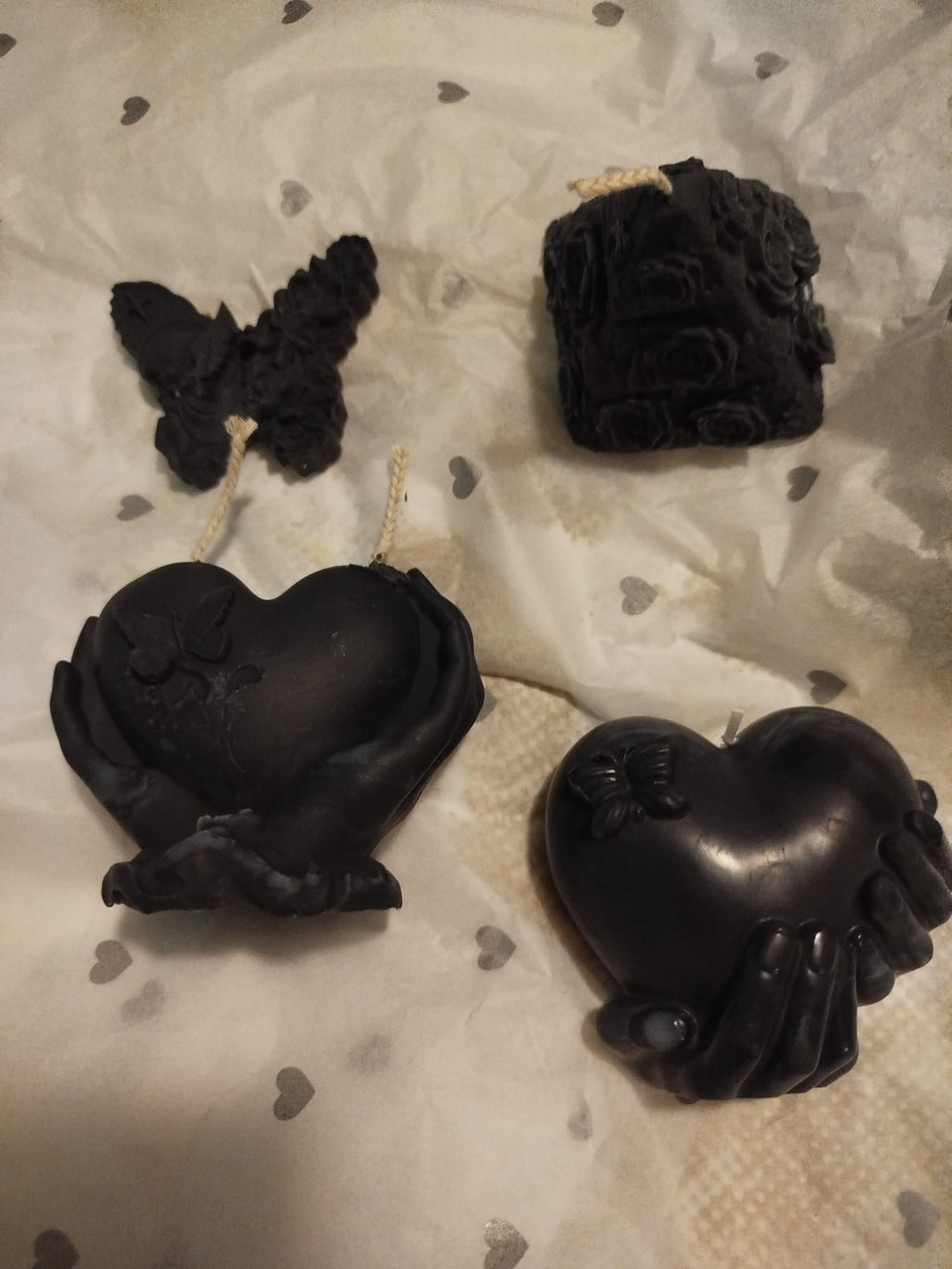 conjunto de velas decorativas de cafe