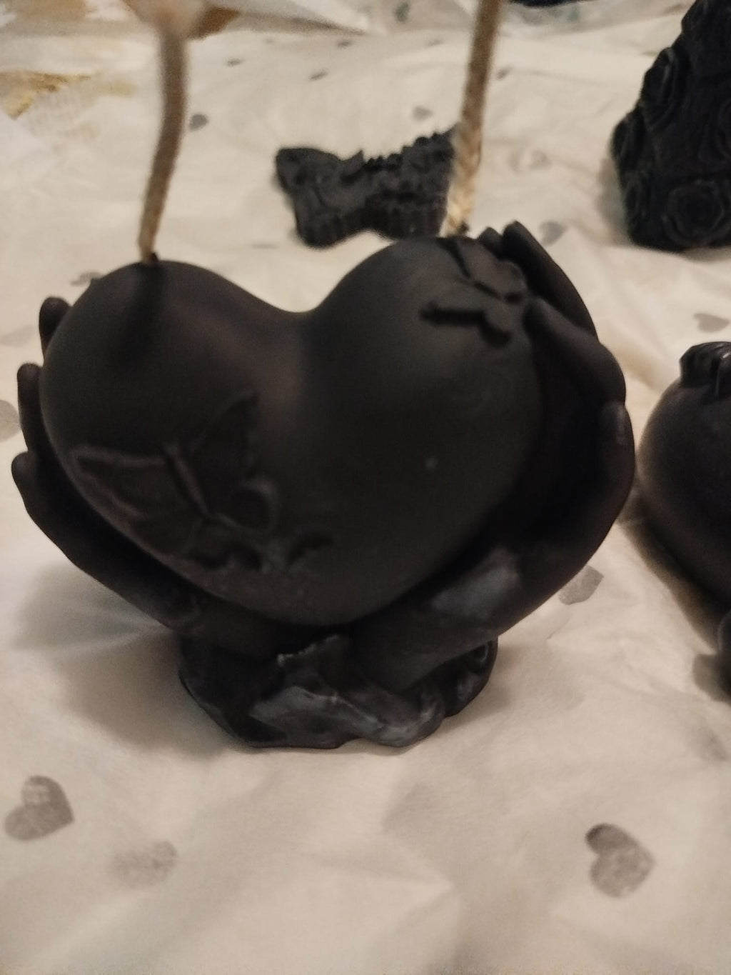 conjunto de velas decorativas de cafe