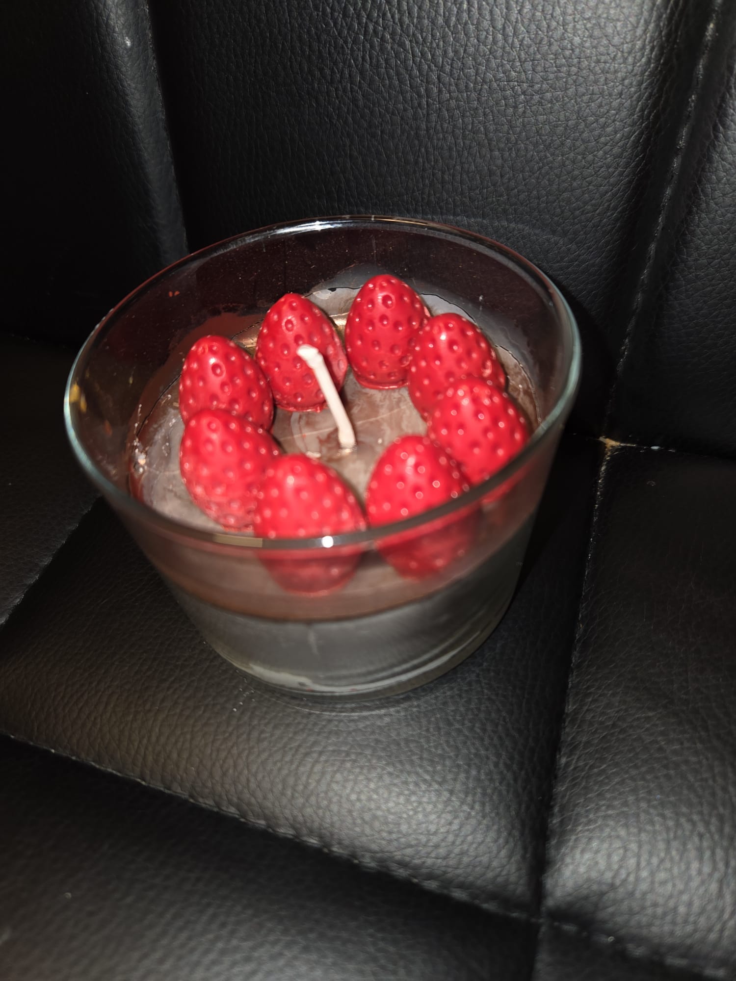 Vela de chocolate con fresas