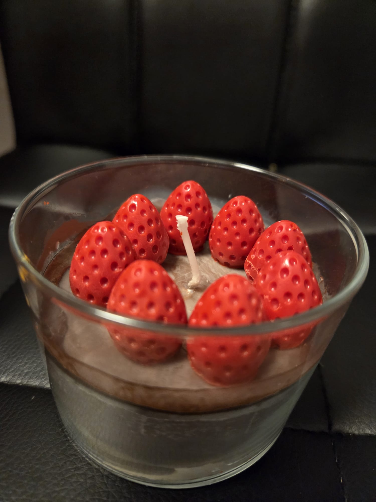Vela de chocolate con fresas